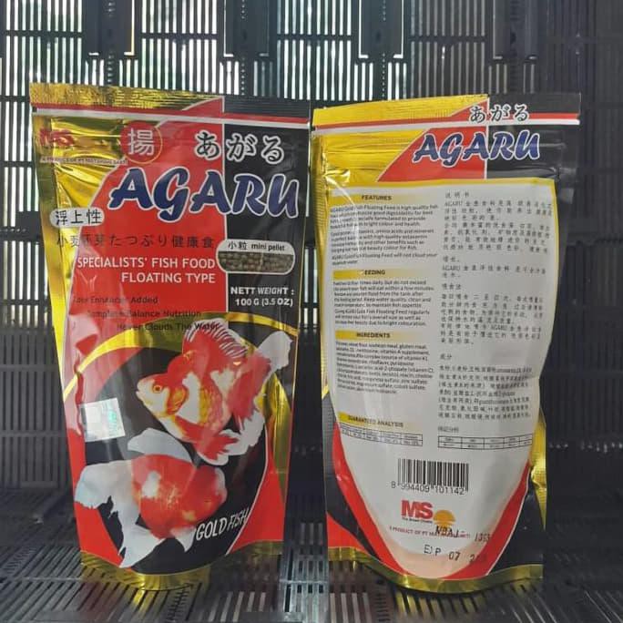 Dijual Fish Food Makanan Pakan Ikan Hias Mas Koki Agaru Floating Type 100 Gr Terjarmin