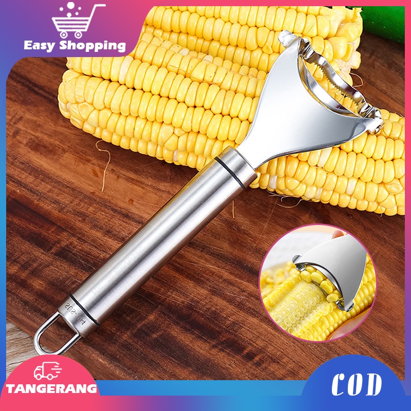 304 Stainless Corn Peeler Alat Pengupas Biji Jagung Pisau Serut Jagung