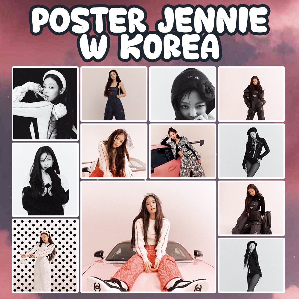 [BEBAS PILIH] Poster Photocard BLACKPINK JENNIE W KOREA A5 A6 Poster PC Kpop Murah