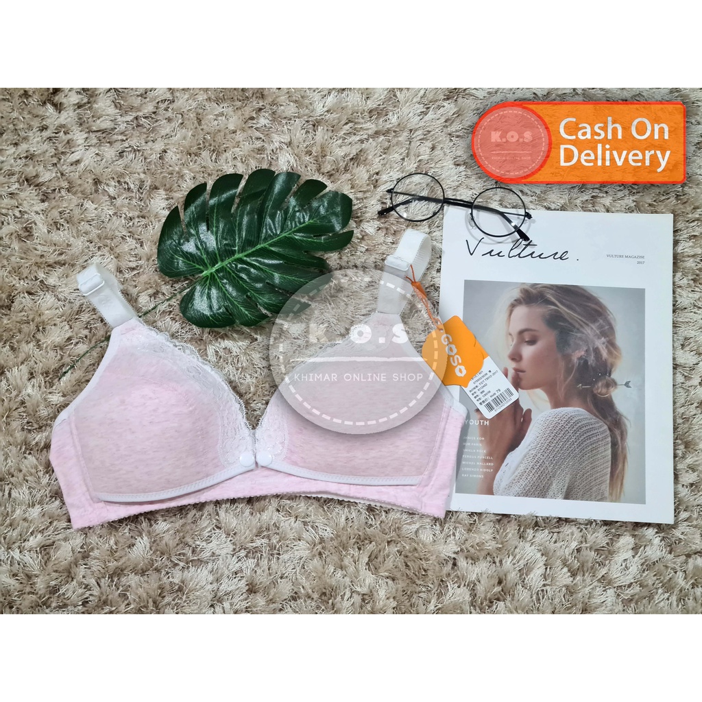 Bh nursing bra renda impor tanpa kawat size 34-40