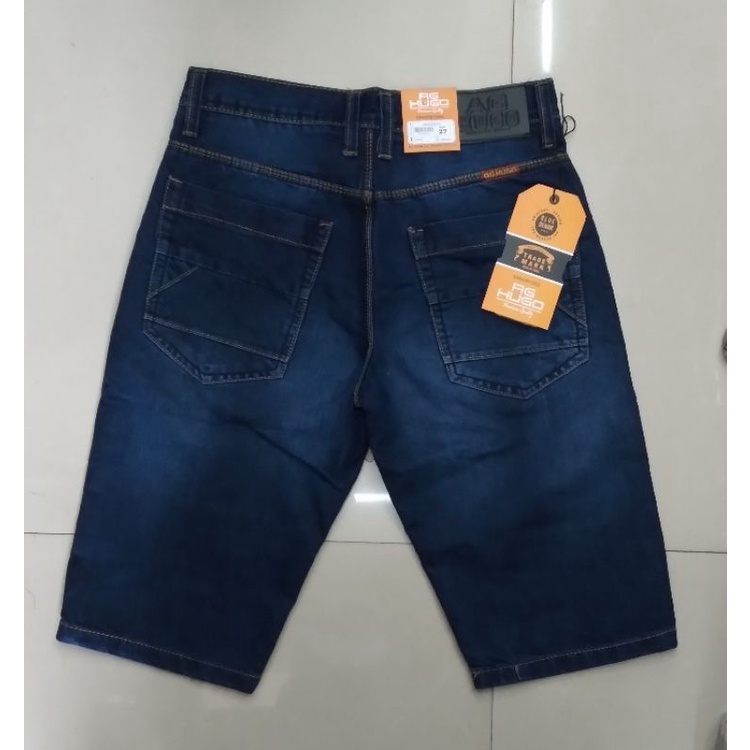 Celana jeans pendek pria ag hugo