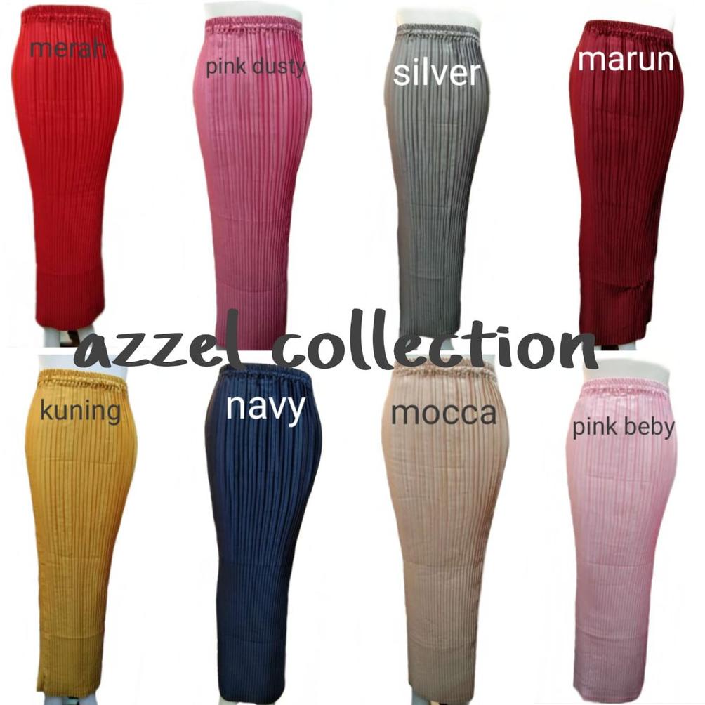 [ Warna - Terlengkap] Rok Plisket Polos / Rok Kebaya Original Original Rok Plisket Polos / Bawahan K
