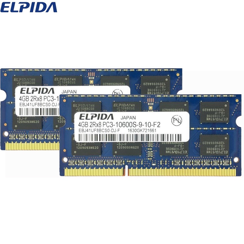 Elpida RAM DDR3 DDR3L 1066 / 1333 / 1600MHz DDR2 800 667MHz 2GB 4GB 8GB Untuk Laptop