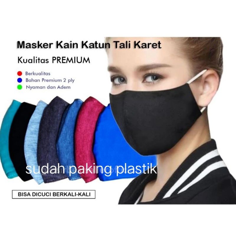 masker kain katun 2lapis/tali kuping,dan sudah di plastik