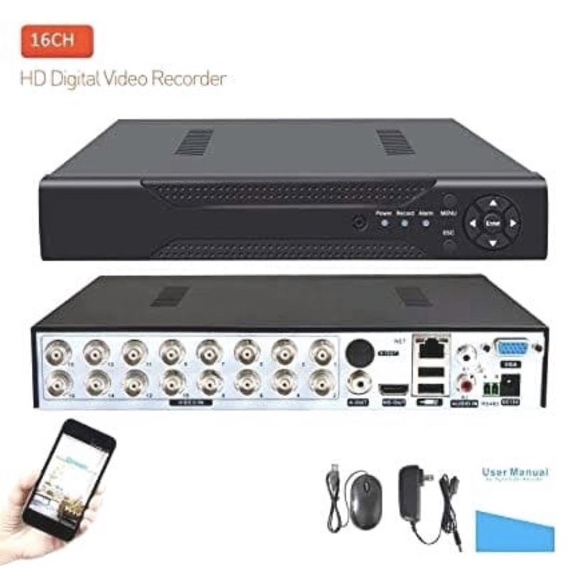 DVR 4CH / 8CH / 16CH AHD recorder cctv 1080P 2MP full playback semua channel XMEYE hybrid