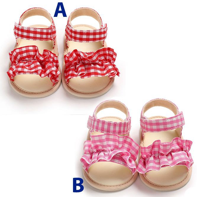 Prewalker / Sandal Sepatu bayi Ruffle RED&amp;PINK