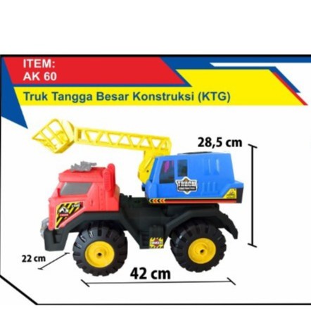 Mainan anak mobil bongkar pasang truk tangga konstruksi  - AK60