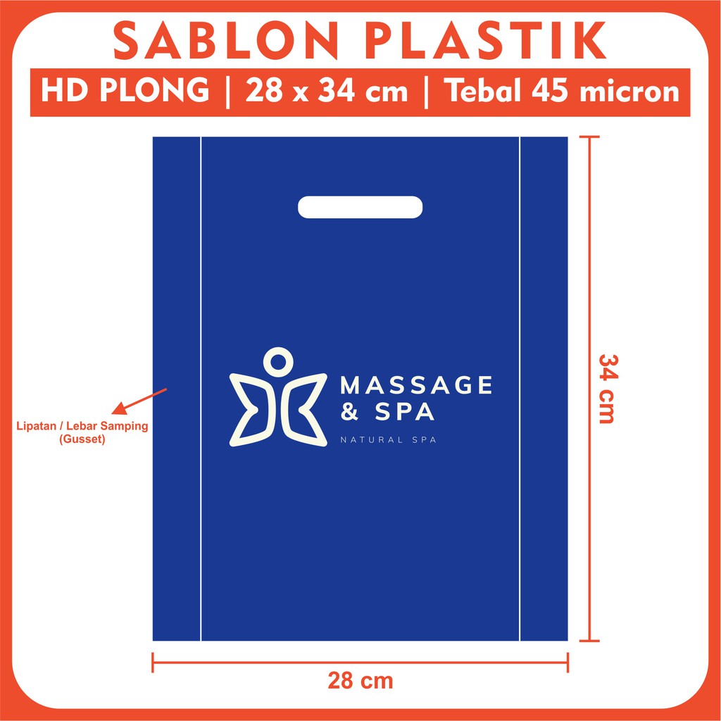 

Sablon Plastik HD Plong 28 x 34 cm | Plastik Sablon Kresek Shopping Bag Plastik Plong Olshop