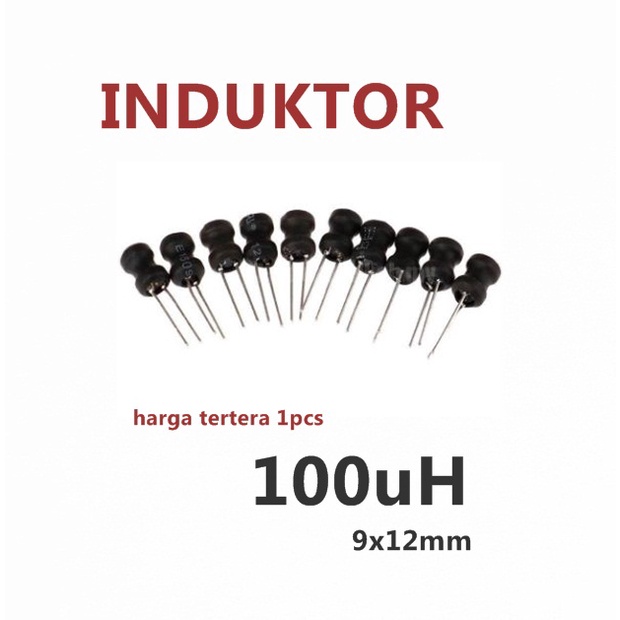 inductor 100uh induktor 100UH lilitan 100 uH ukuran 9x12 mm