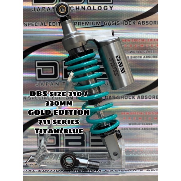 Shock DBS 711 G Sport Edition Matic Singel Shock Anting Universal 310mm 330mm Shockbreaker Singel Matic Tabung Atas Mio Beat Click125 Vario125 Scoopy  FOURSIX_46