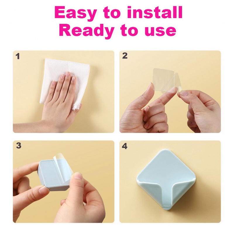 1PC Home Office Creative Seamless Wall Hanging Wire Plug Storage Hooks