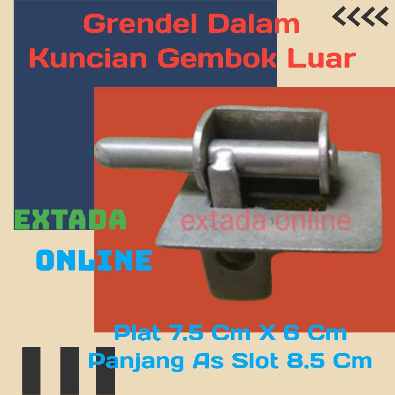 Slot pintu besi samping kunci gembok luar ornamen pagar  grendel gembok berkualitas