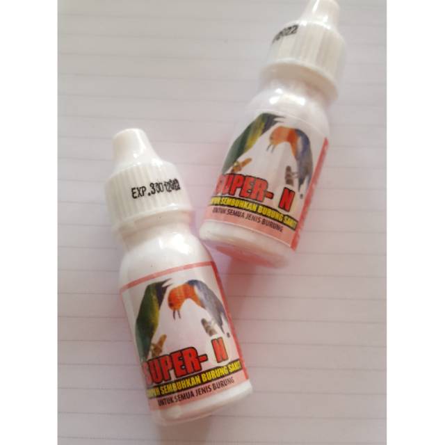 Super N Obat Burung Sakit Lesu Muyung Tidak Nafsu Makan Shopee