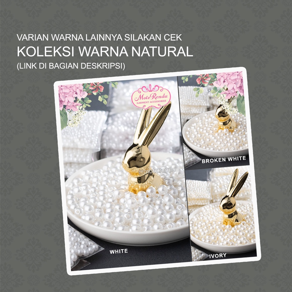 Mutiara metalik Orient/mutiara ringan warna silver&amp;gold, kode 4PMB