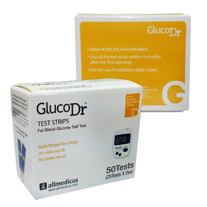 New Strip Stik Gula Darah Glucosa Gluco Dr AGM 2100 BioSensor isi 50