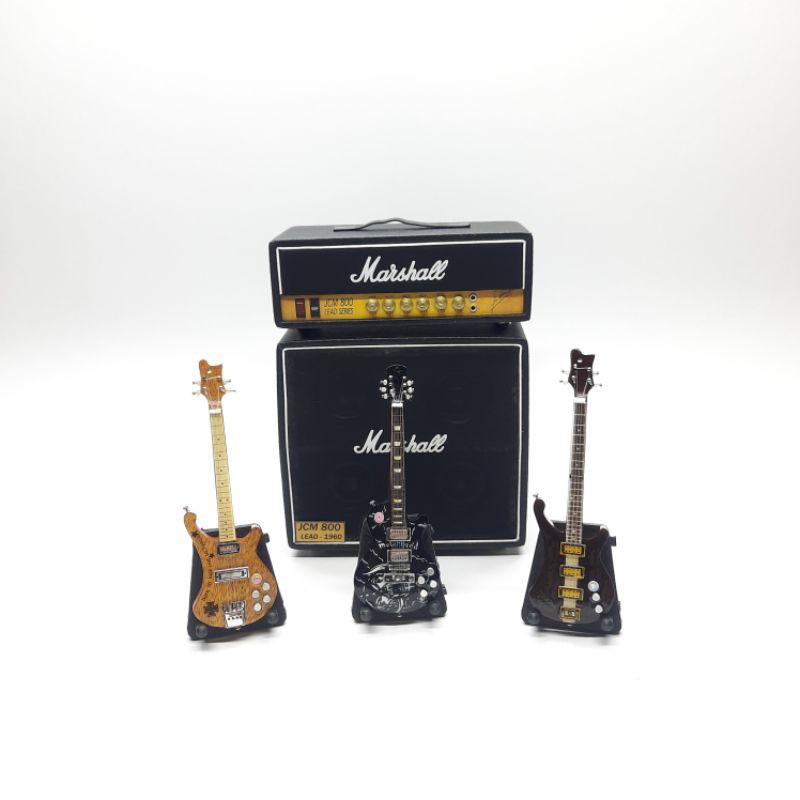 miniatur BASS LEMMY KILMISTER MINIATUR AMPLIFIER MARSHALL aksesoris action figure hiasan rak dinding