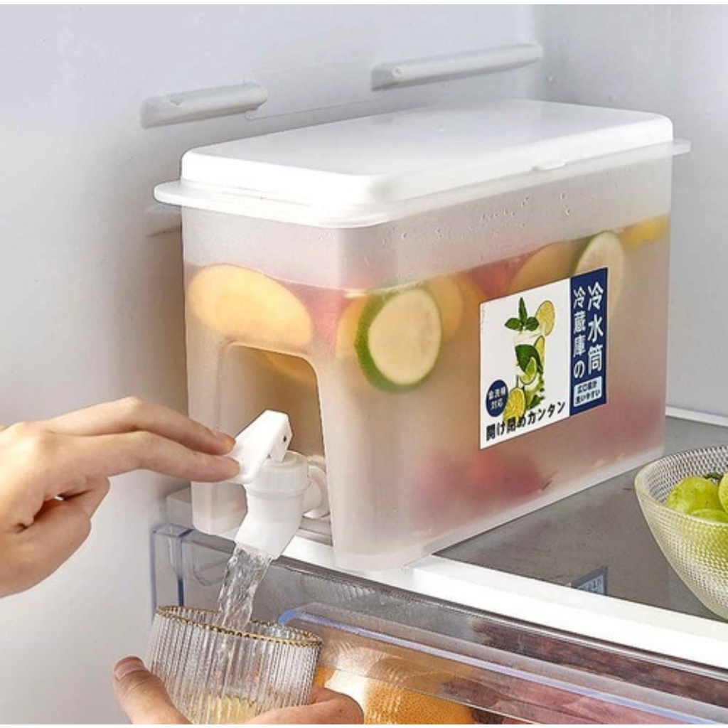 Dispenser minuman plastik / Wadah penampungan air minum / Teko Air dispenser portable 3.5 liter