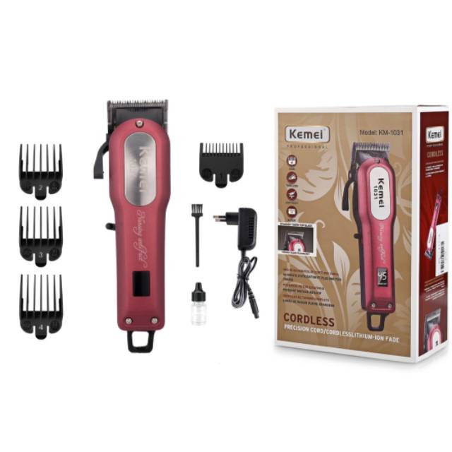 Kemei KM-1031 Hair Clipper Rechargeable Alat Mesin Cukur Rambut