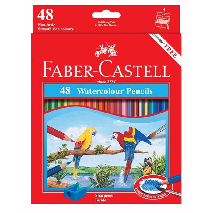 

Faber Castell 48 Watercolour Pencils Pensil Warna Air Water Color Pencil Original Watercolor Asli