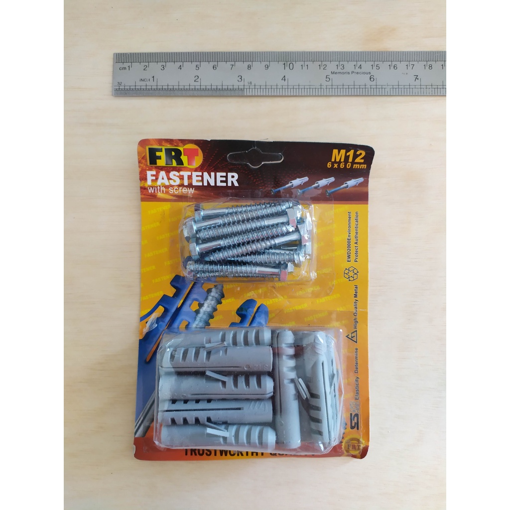 M-12 FRT  BANTALAN PAKU +  BAUT SET NYLON/ FASTEENER / BANTALAN SEKRUP PAKU PER SET/PAKU SEKRUP SKRU