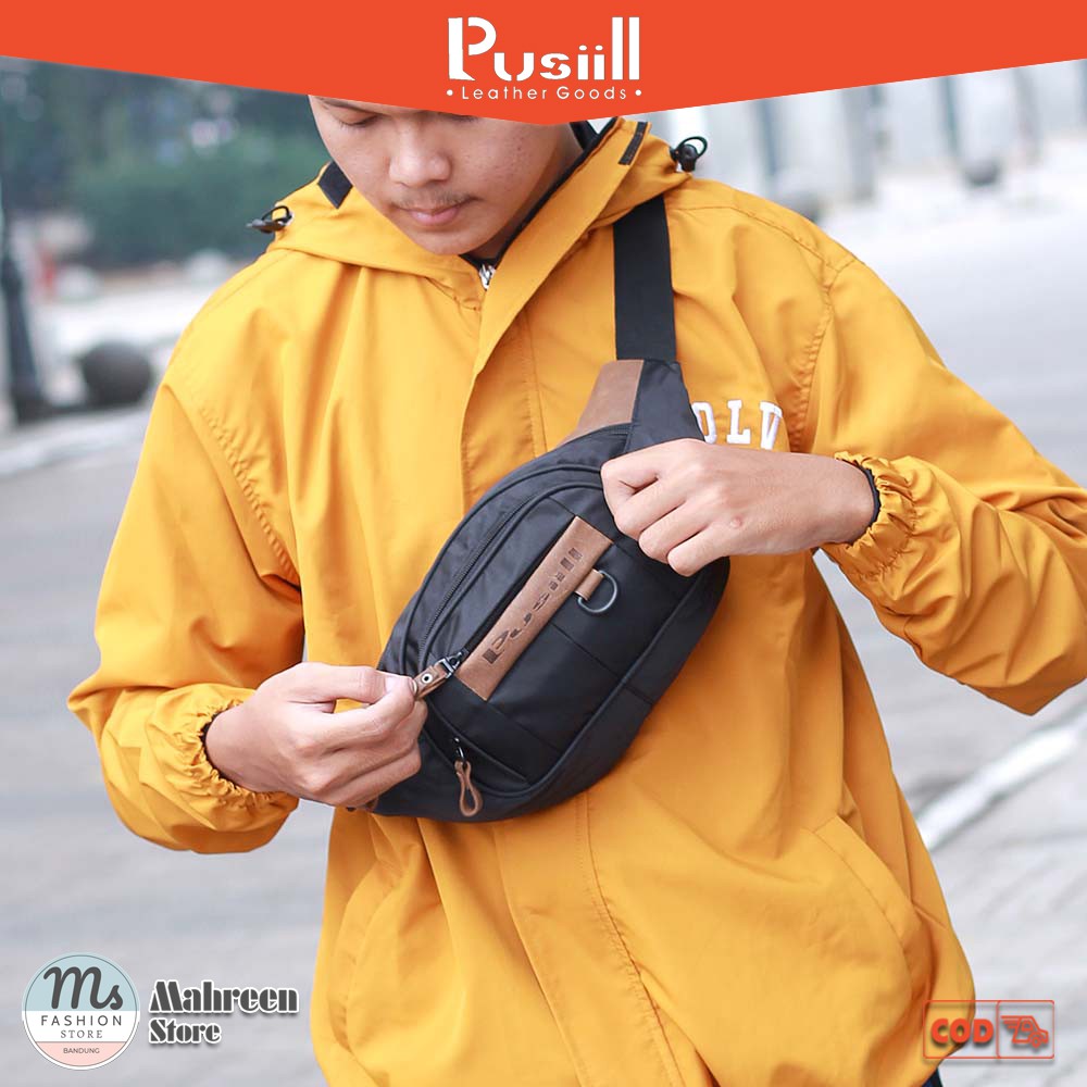 Tas Pria Tas Waistbag Tas Selempang Pria Komb Kulit Original Pusiill | XM 087