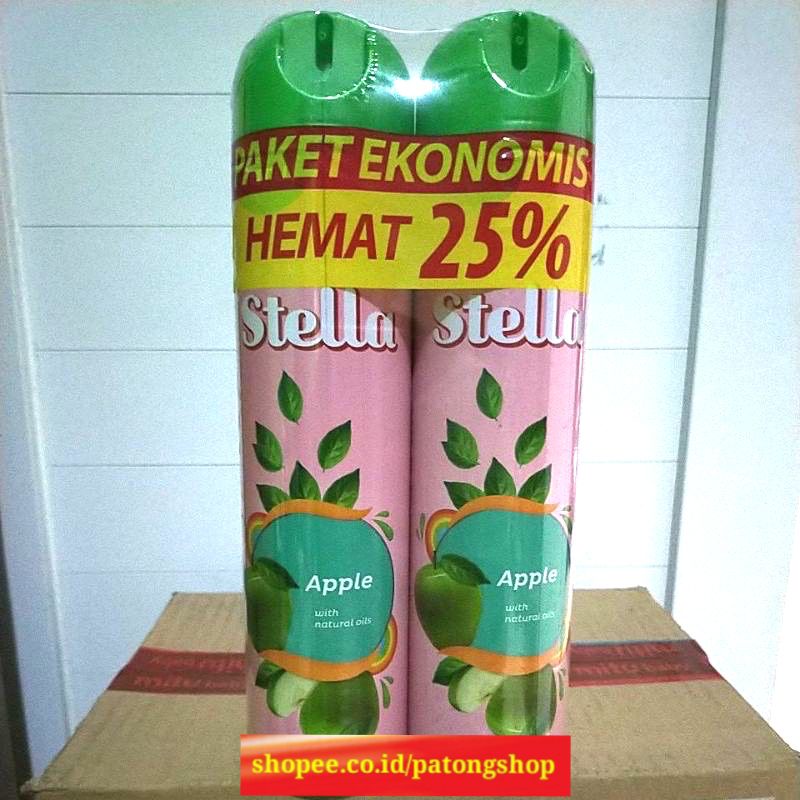 STELLA Aerosol Multipack isi 2 pcs APPLE - Paket Hemat Pengharum Ruangan