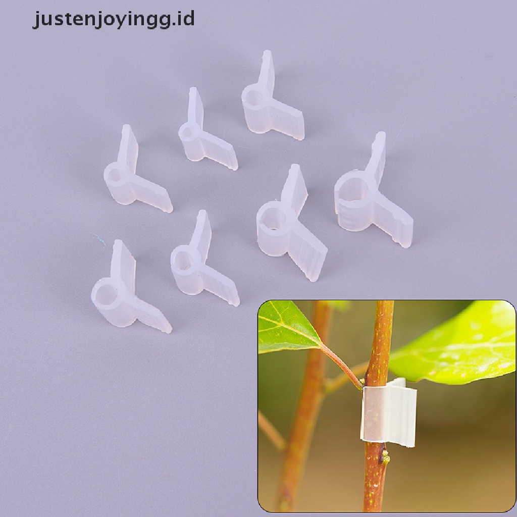 100pcs Klip Tanaman Sayuran Bahan Plastik Untuk Taman Rumah Kaca