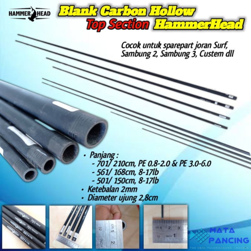 Blank carbon hollow hammerhead 501 561 701 hammer head 150cm 168cm 210cm