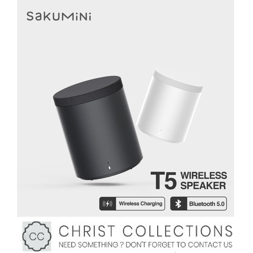 SAKUMINI BLUETOOTH SPEAKER WIRELESS CHARGING T5 MINI PORTABLE SPEAKER