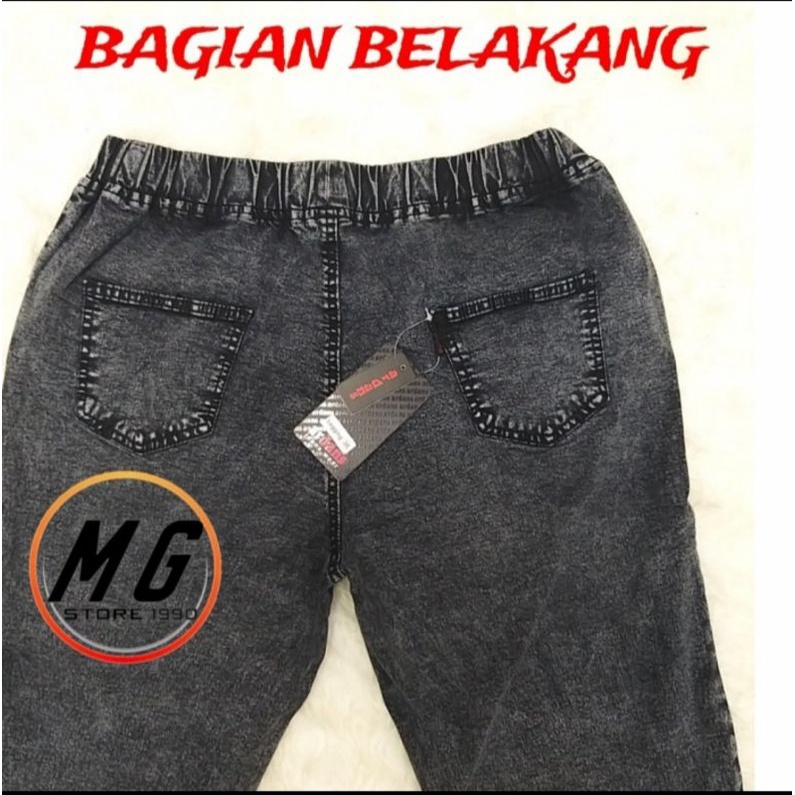 CELANA JEANS SOFT JEANS PINGGANG KARET WANITA