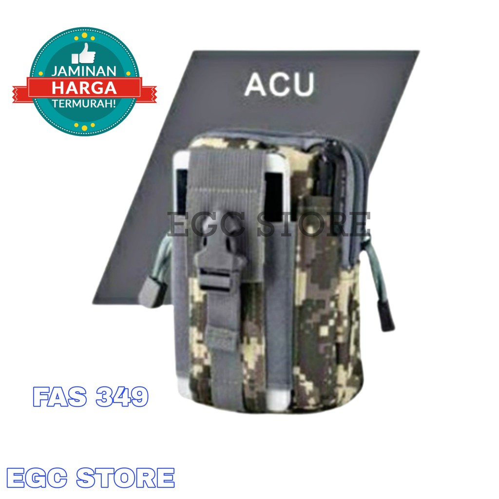 TAS PINGGANG HP / TACTICAL ARMY / FASHION TRAVELLING / TACTICAL MILITARY-ACU GREY