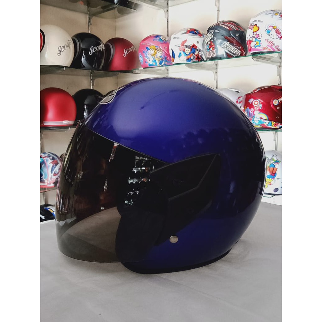 HELM GXV CEN-CEN warna BIRU GLOSSY