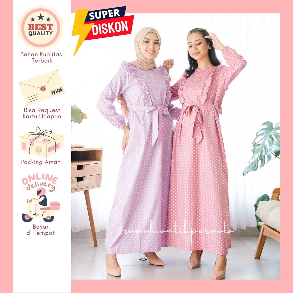 CUCI GUDANG SALE MIYA Dress Gamis Syari Fashion Muslimah Wanita Terbaru Murah Mewah Kondangan Dyn Clothingline