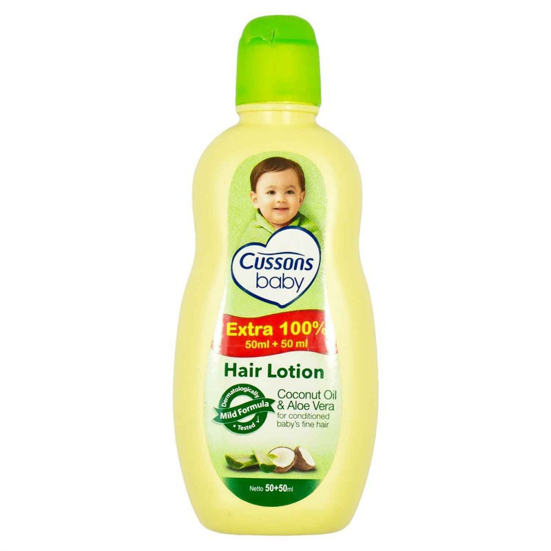 Cussons Baby Hair Lotion Coconut Oil &amp; Aloe Vera - 50+50 ml