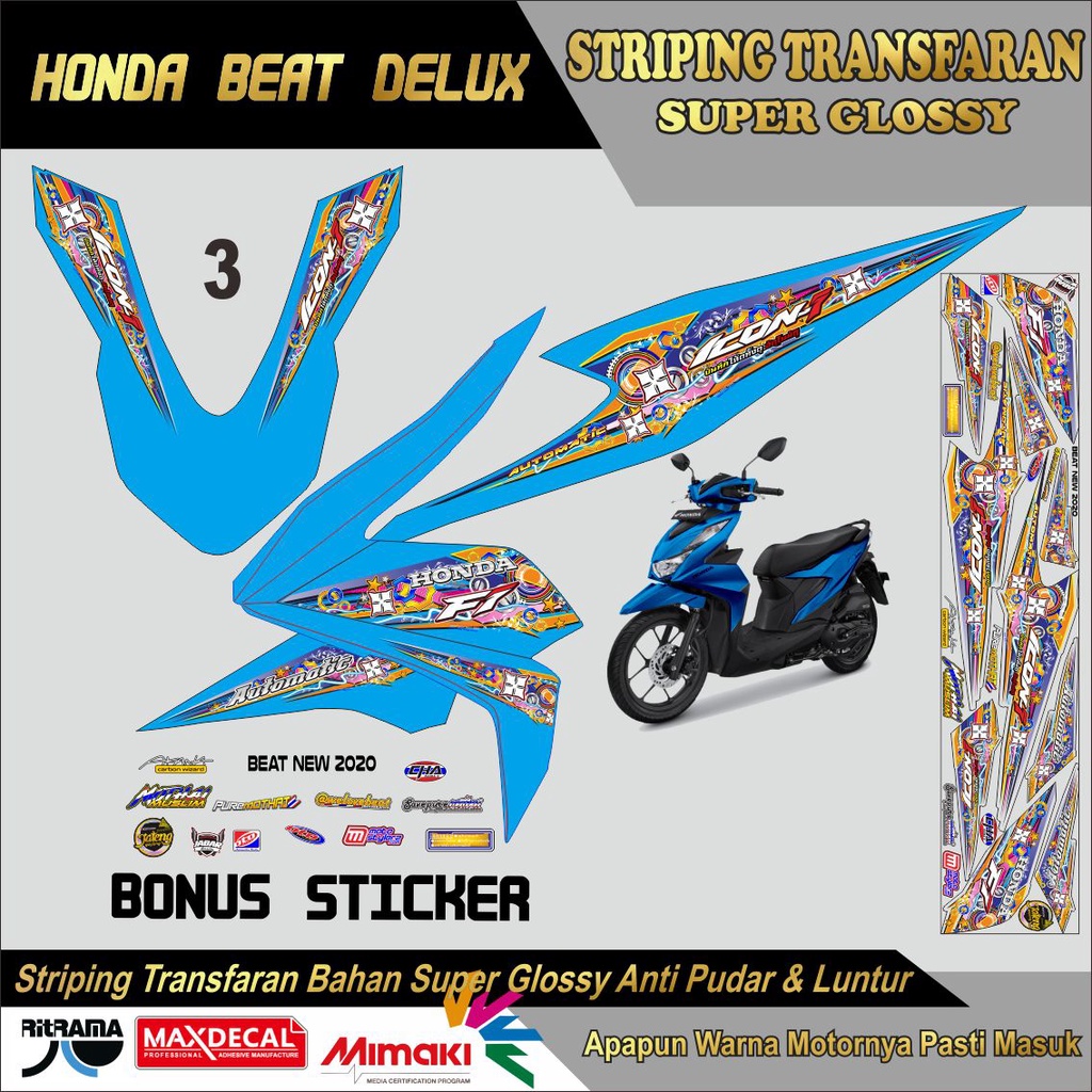 STRIPING TRANSPARAN UV GLOSY BEAT DELUK LIS BODI TRANSPRAN UV GLOSY BEAT DELUK