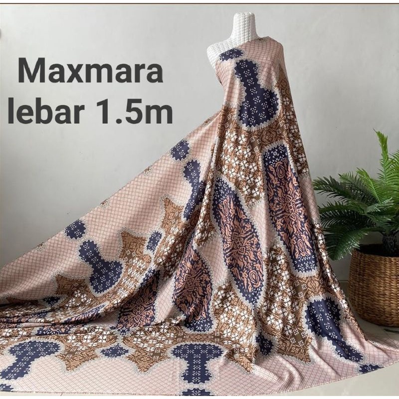 Kain Maxmara Lux motif Anggrek harga per 0.5m