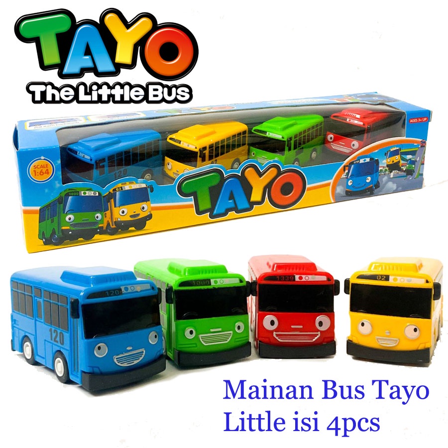 Image of Bus Tayo Little isi 4pcs - Mainan Anak Set Anime Tayo Little Bus #0