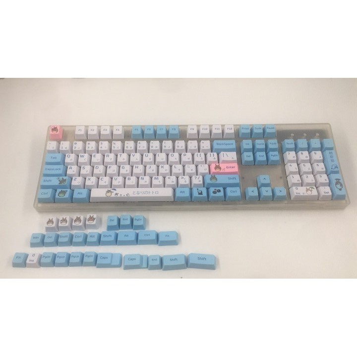 131 Kunci OEM Dye Sublimasi PBT Key Cute My Neighbor Totoro Theme Keycap Cherry Gateron Kailh Switch Keyboard Mekanik Keycap