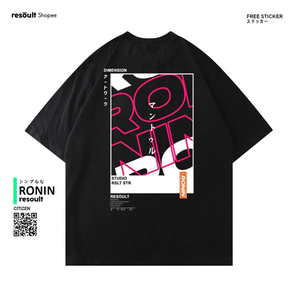 Kaos Hitam Resoult.co - EPS 36 Ronin - Tshirt / Tees Hitam