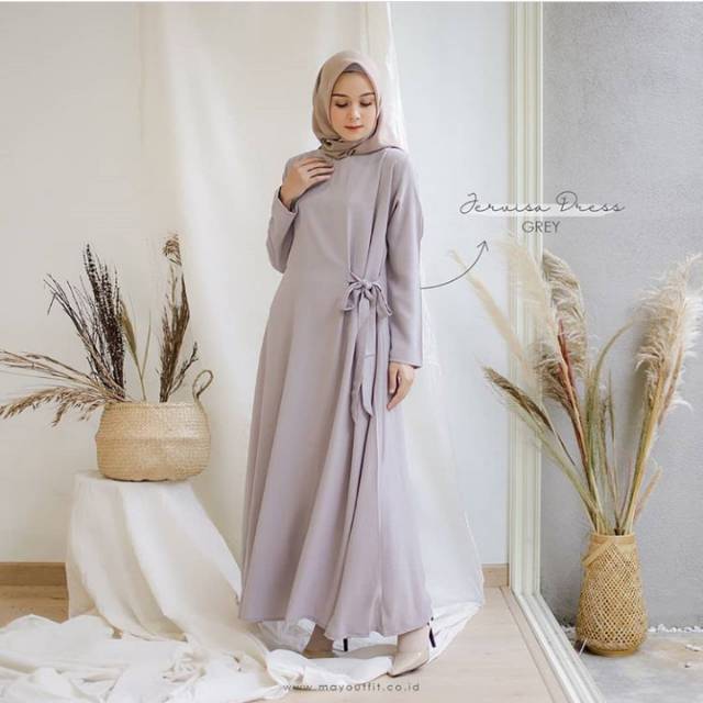 Jervisa Dress Grey by Mayoutfit