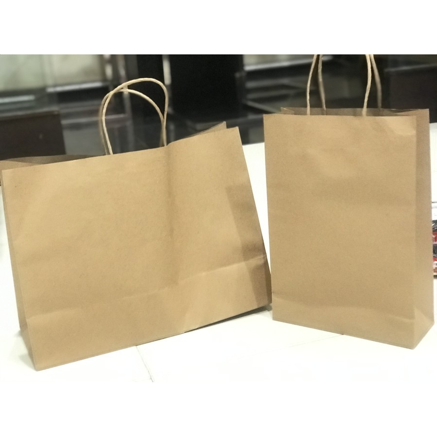 

PAPER BAG COKLAT - KANTONG KERTAS COKLAT POLOS - M dan L
