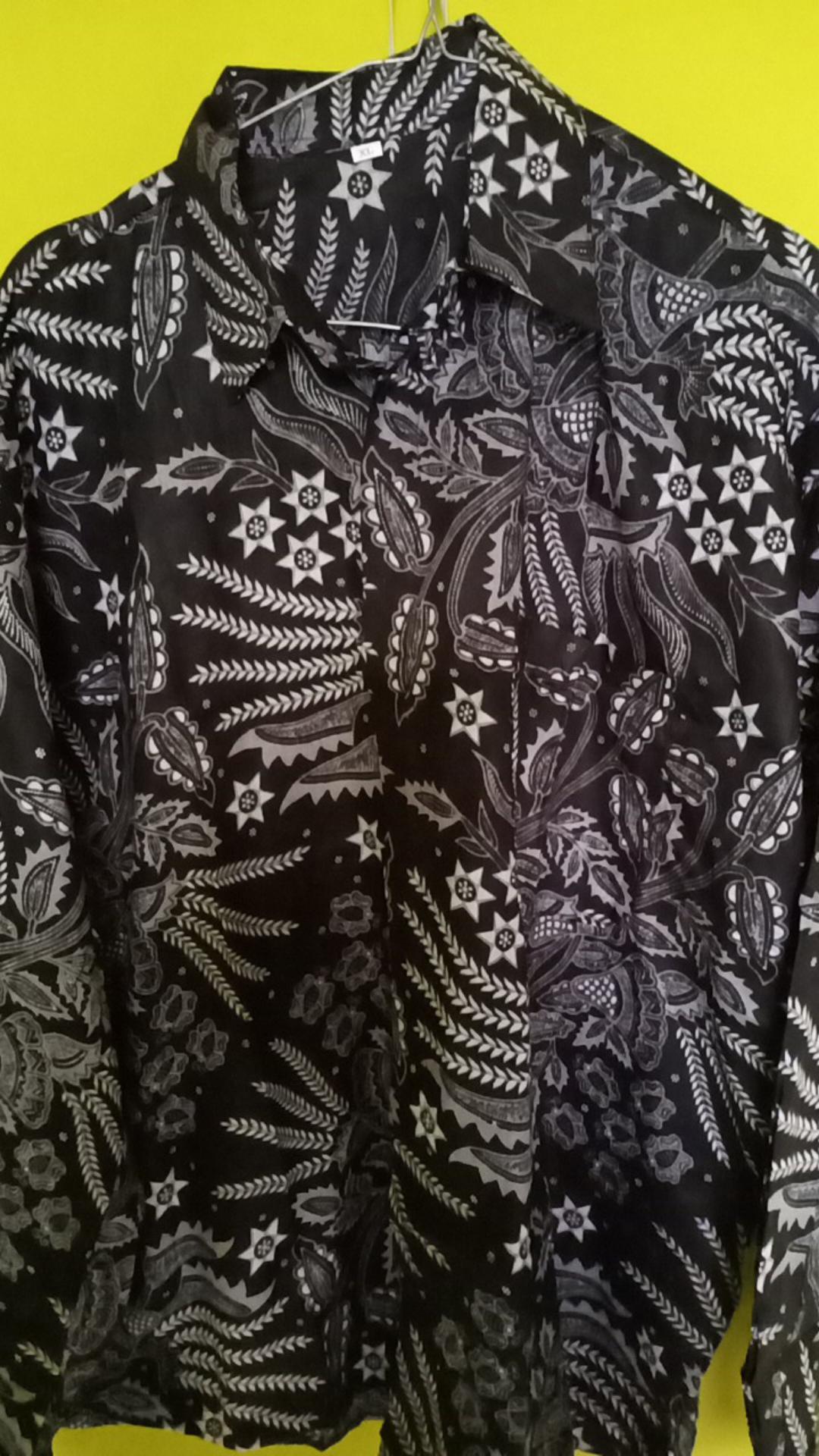 Kemeja Batik Pria Lengan Panjang Size M L Xl Xxl Bswart Batik Hrb026 Kenango Hem Panjang Padi