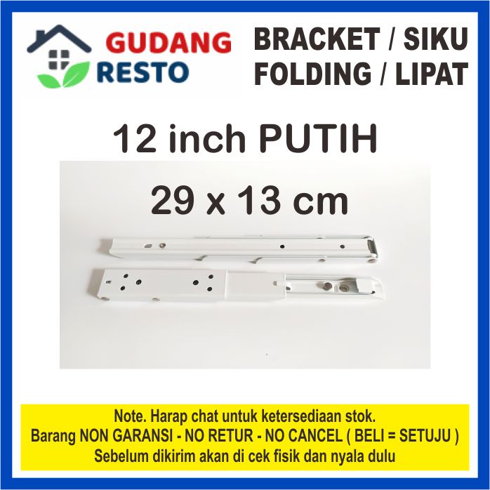 SIKU LIPAT MINIMALIS / BRACKET FOLDING 12&quot; / 12 INCH / 30 CM ENGSEL / RAK / MEJA / DINDING