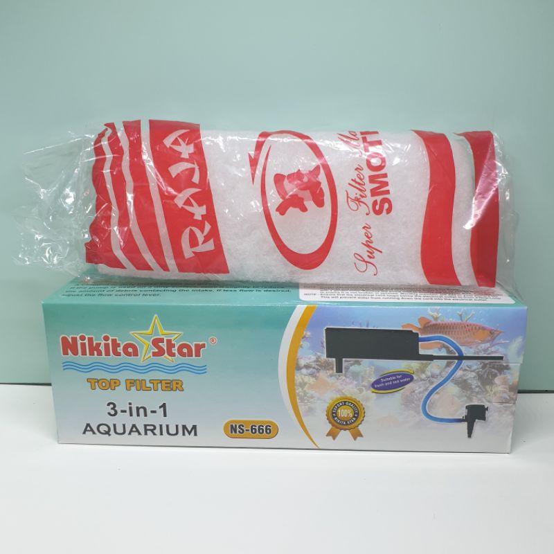 NIKITA STAR NS 666 NS666 NS-666 TOP FILTER 3 IN 1 AQUARIUM AQUASCAPE FREE BUSA !!!