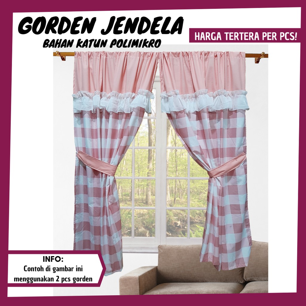 JENDEK KOTAK PINK - GORDEN JENDELA/HORDENG PINTU/KORDEN KATUN KOTAK MINIMALIS KEKINIAN