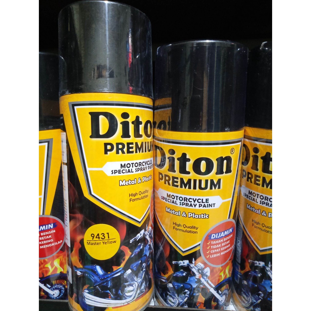 DITON Premium Pilok Pilox Warna Kuning Orange Yelow ( Tiger Yellow, Master Yellow, Yellow Metallic, Candytone Orange, Candy Yellow, Flouorescent Orange Stabilo, Stabilo Yellow, Pastel Yellow, dll )) 400cc/400ml