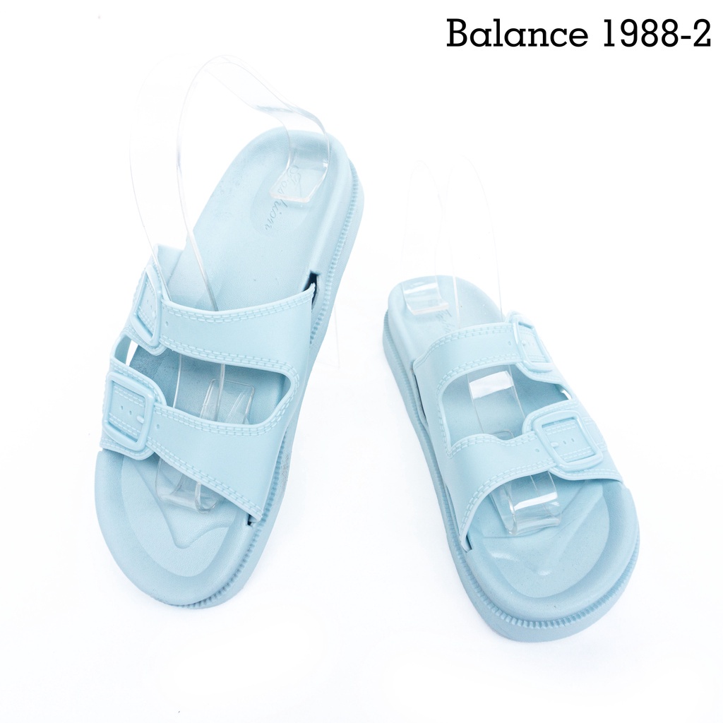 Sandal Wanita Balance 1988 2 Sendal Jelly Tebal 3 Cm Ban2 Warna Tebal Original Wedges Empuk Lentur BLC 1988