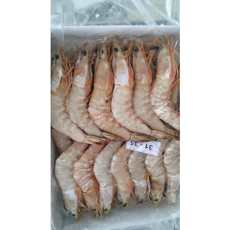 

makanan seafood udang besar banana jerebung segar beku 1 kg