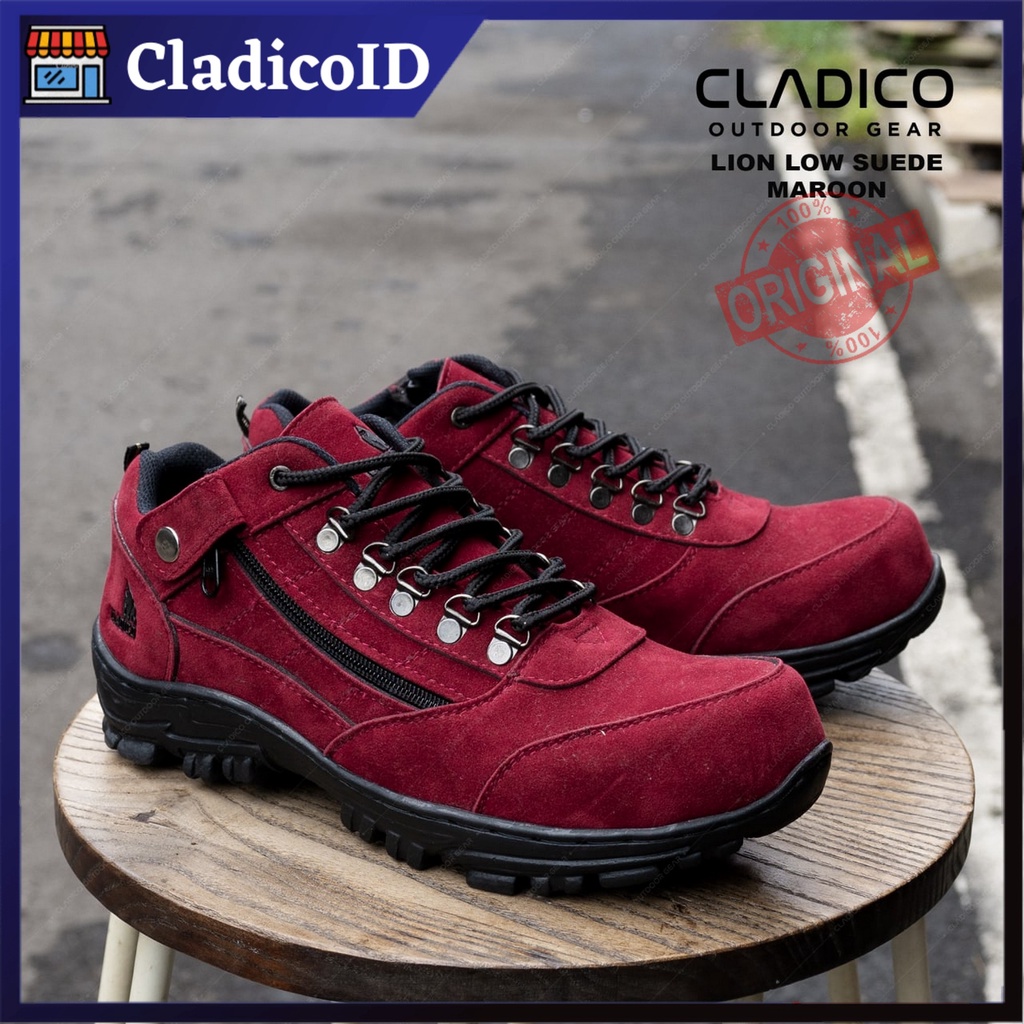 Lion Low Cladico Sepatu Safety Boot Pendek Ujung Besi Bahan Suede Premium Dengan Resleting Kerja Proyek Lapangan Outdoor Berkendara Sefty Shoes Cowok Model Keren