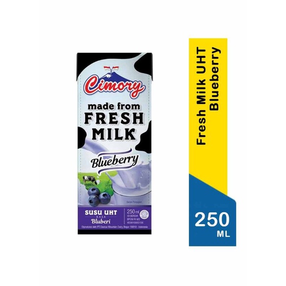 

Cimory Fresh Milk Uht Blueberry 250Ml